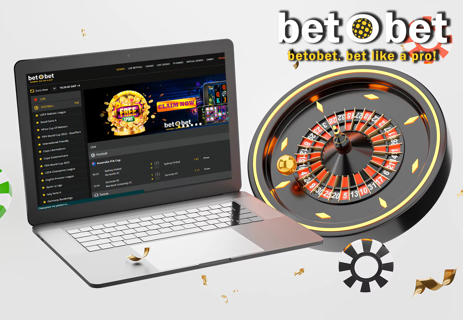 Opent the Bet O Bet registration form.