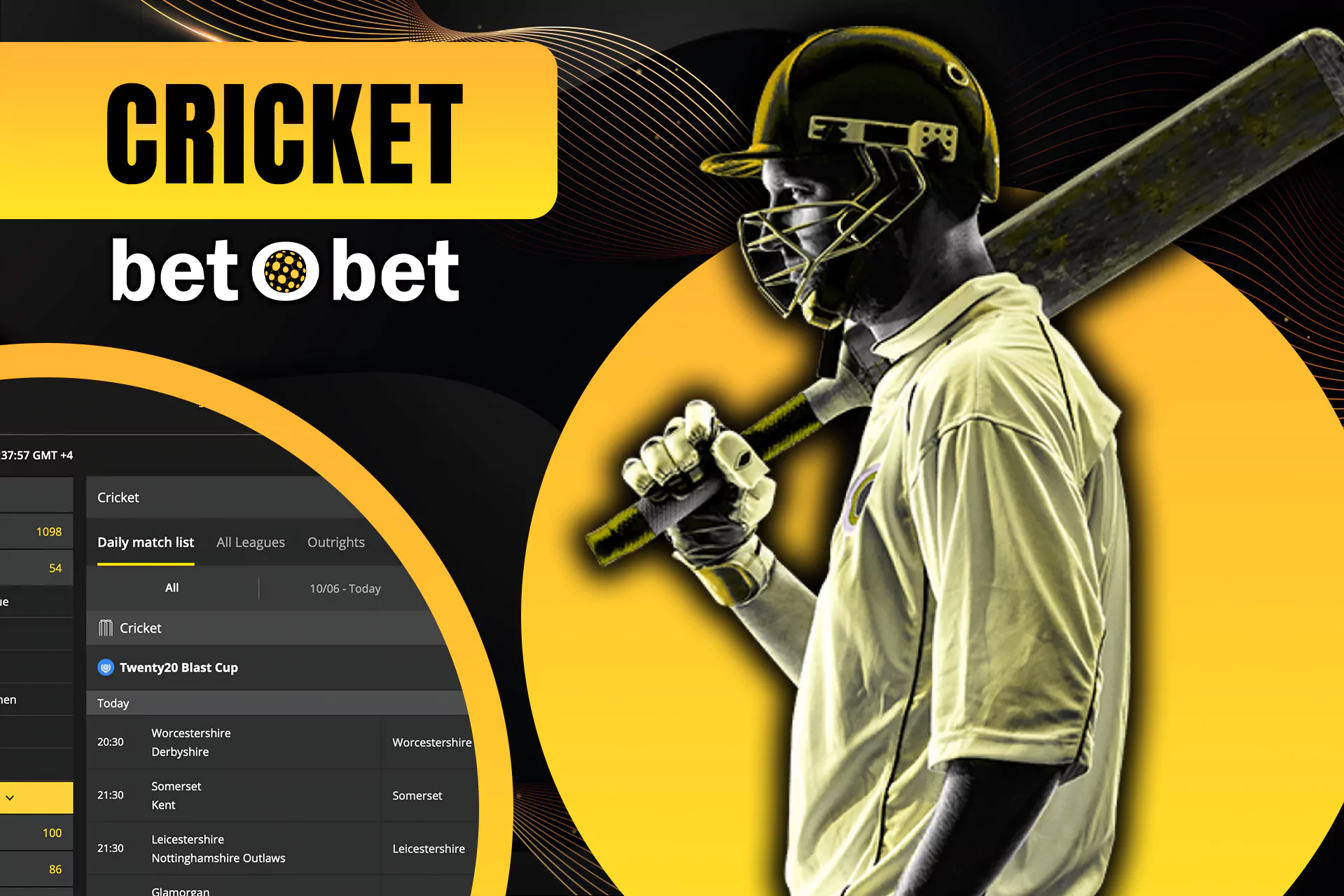 Place bets on cricket and cricket players at Bet O Bet.