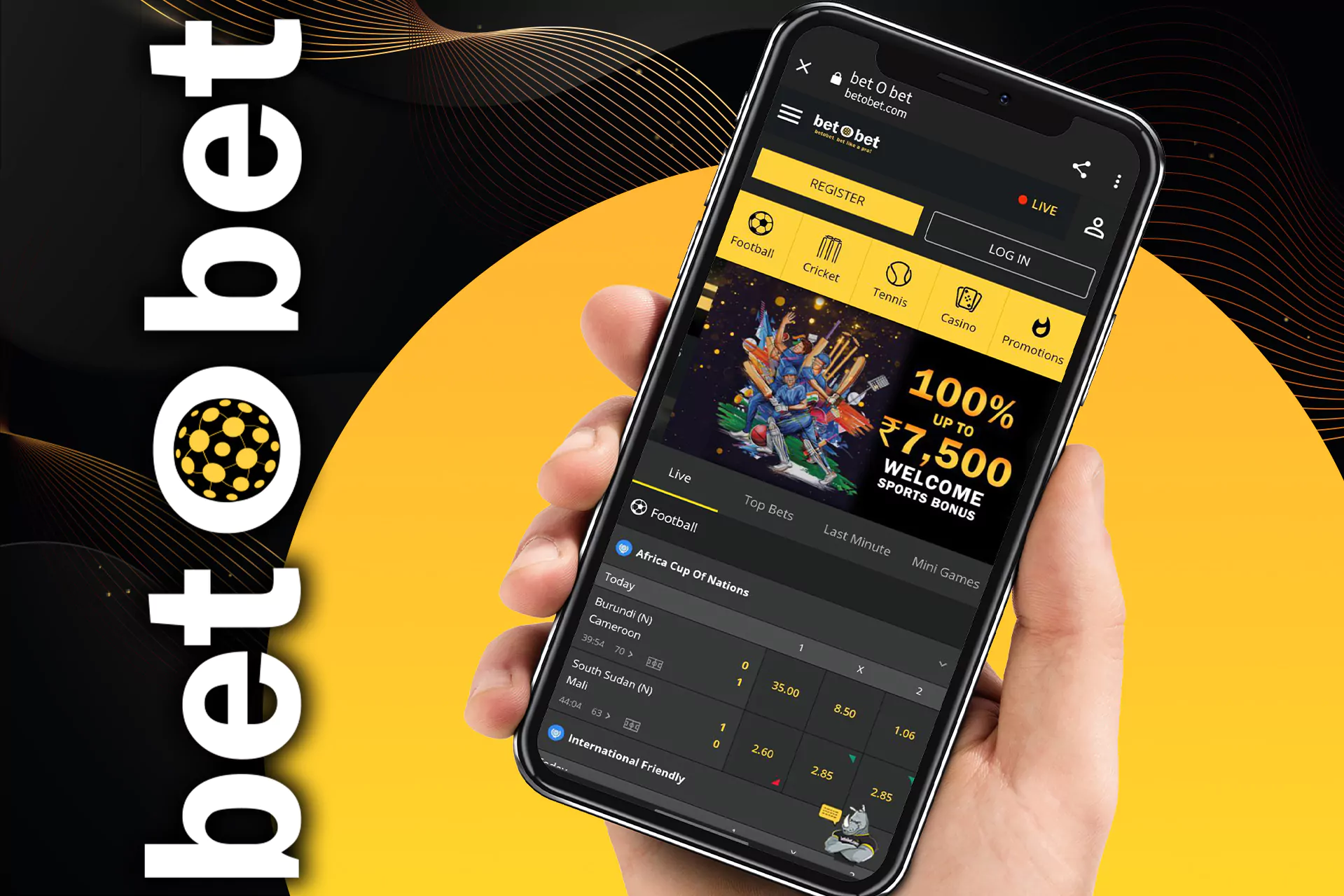 You can use Bet O Bet via mobile browser instead of downloading the app.