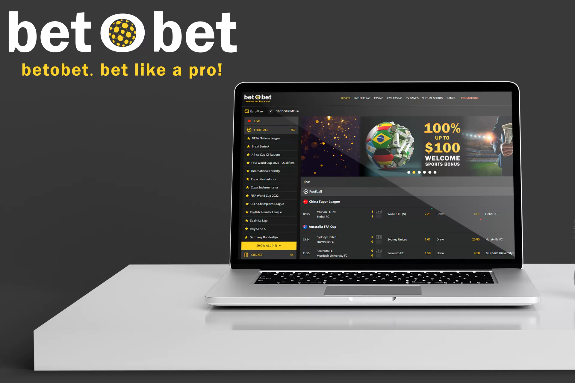 Open the Bet O Bet official website.