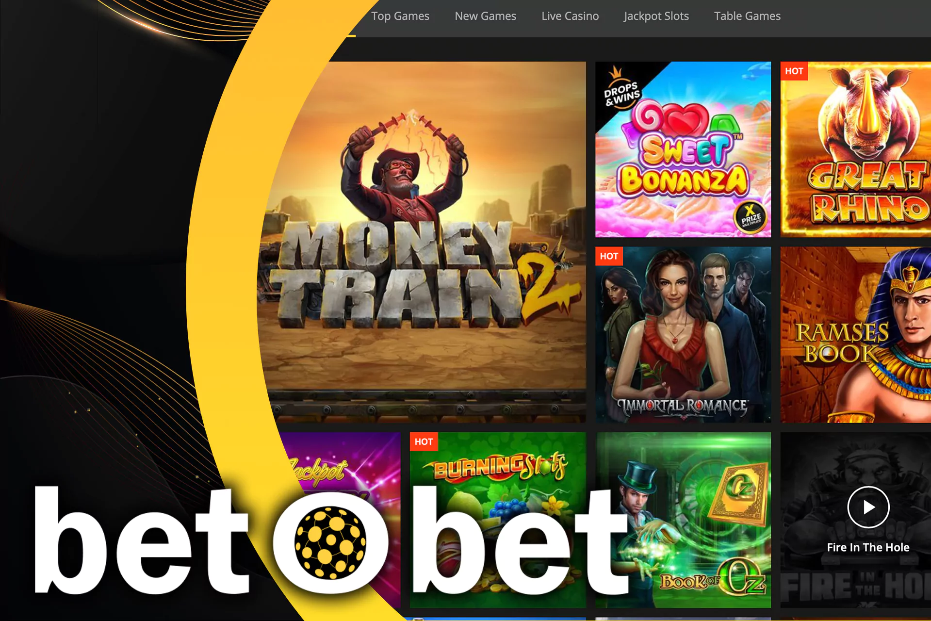 There are a lot of slots for playing at Bet O Bet,